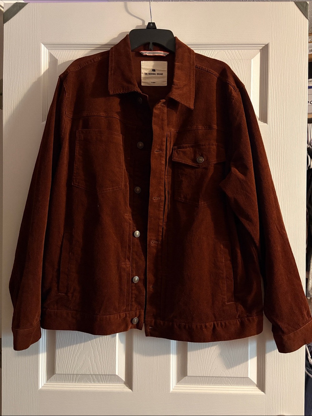 The Normal Brand Men's Corduroy Shirt Jacket in Deep Brown